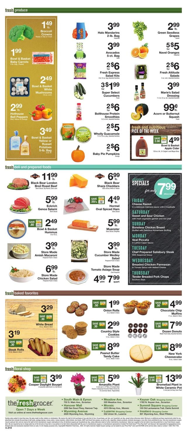 Gerrity's Supermarkets Ad from 10/20/2023