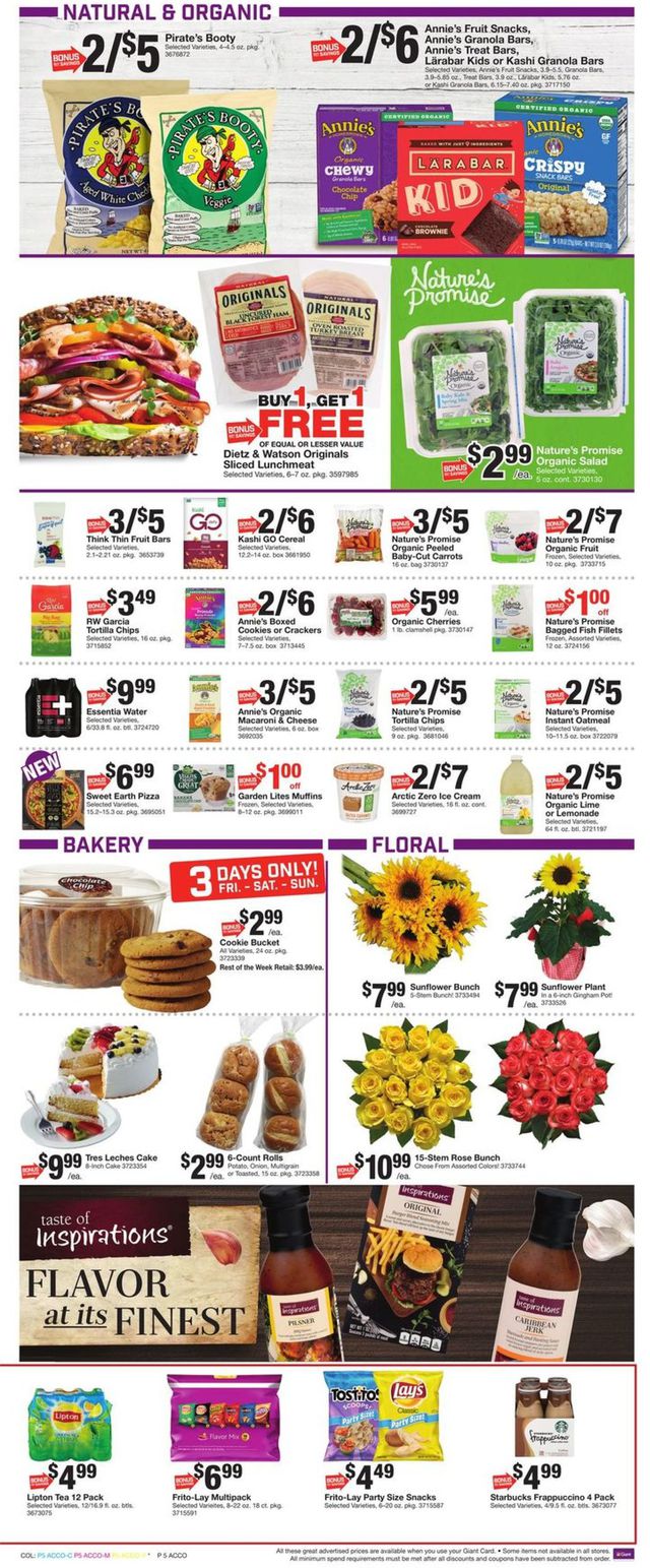 Giant Food Ad from 07/05/2019