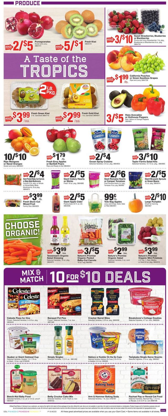 Giant Food Ad from 10/04/2019
