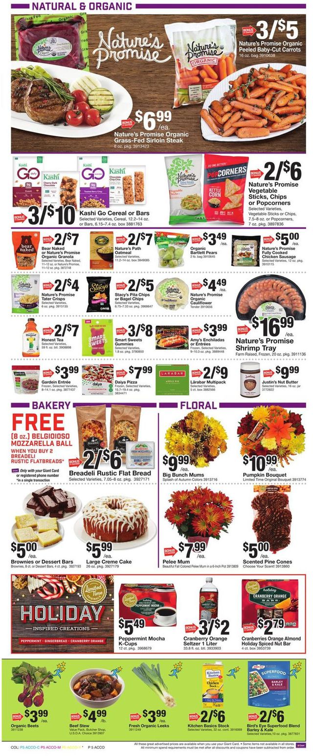 Giant Food Ad from 11/01/2019
