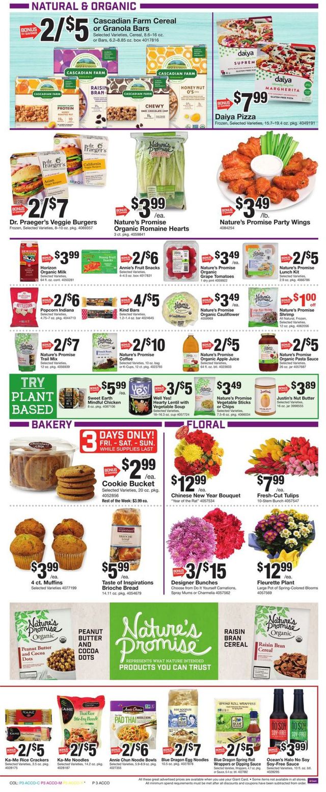 Giant Food Ad from 01/17/2020