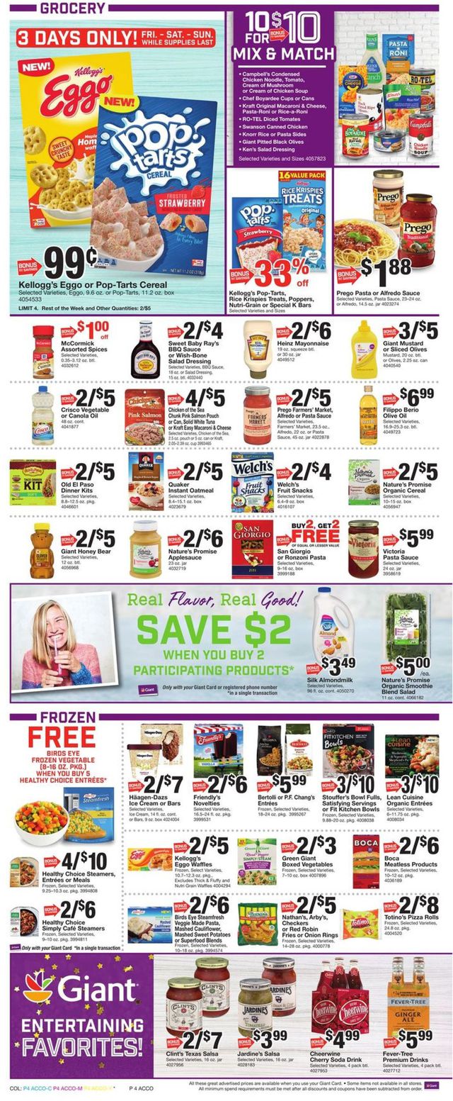 Giant Food Ad from 01/17/2020