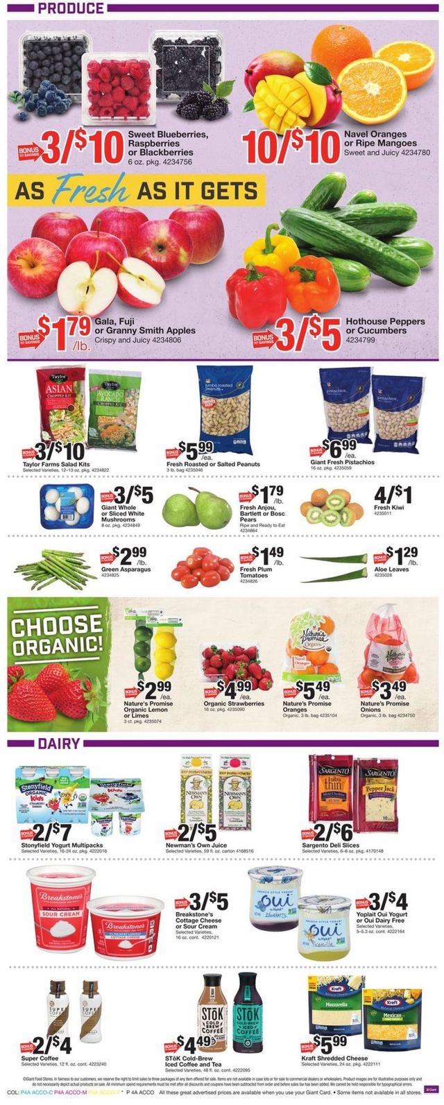 Giant Food Ad from 04/17/2020