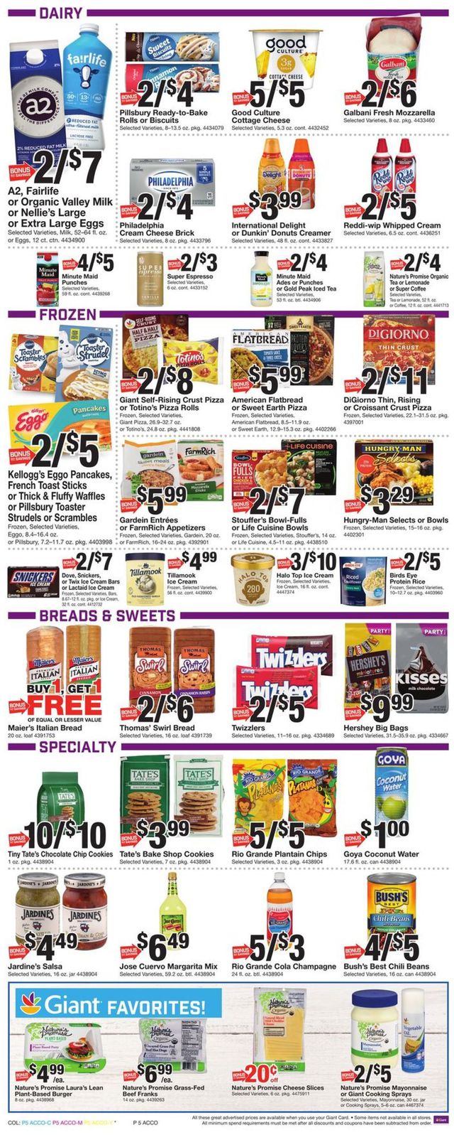 Giant Food Ad from 09/04/2020