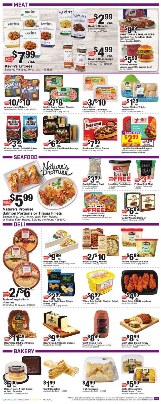 Giant Food Ad from 10/02/2020