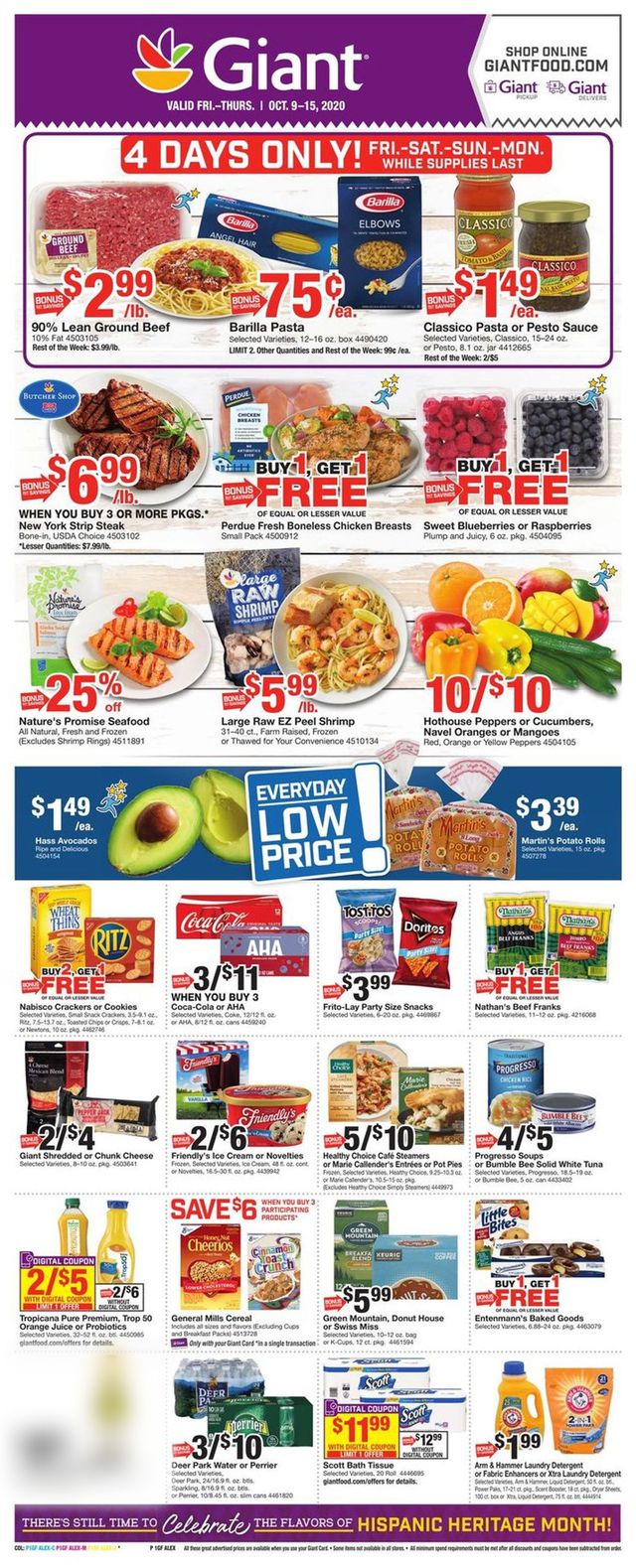 Giant Food Ad from 10/09/2020