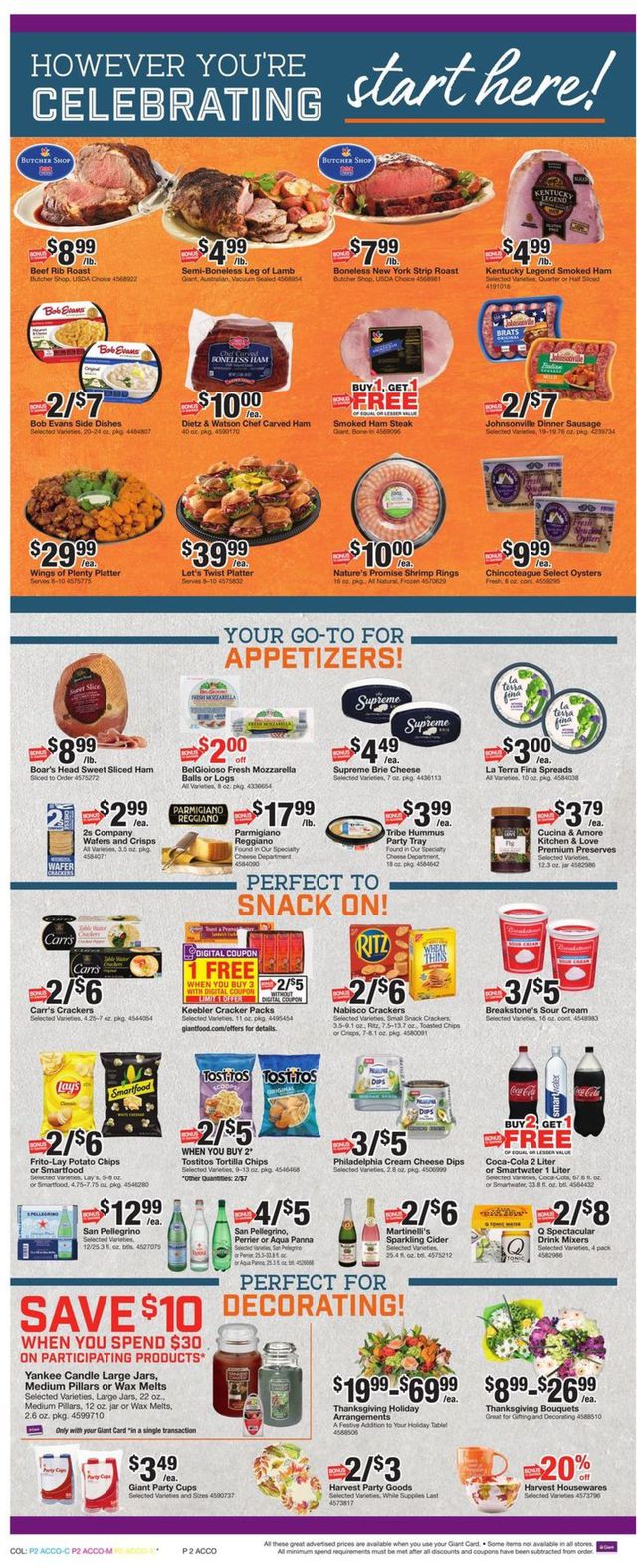Giant Food Ad from 11/20/2020