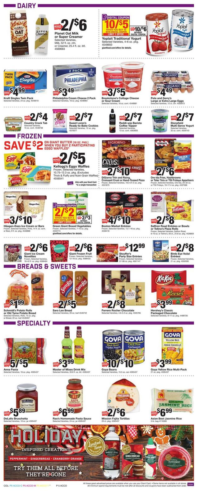 Giant Food Ad from 12/04/2020
