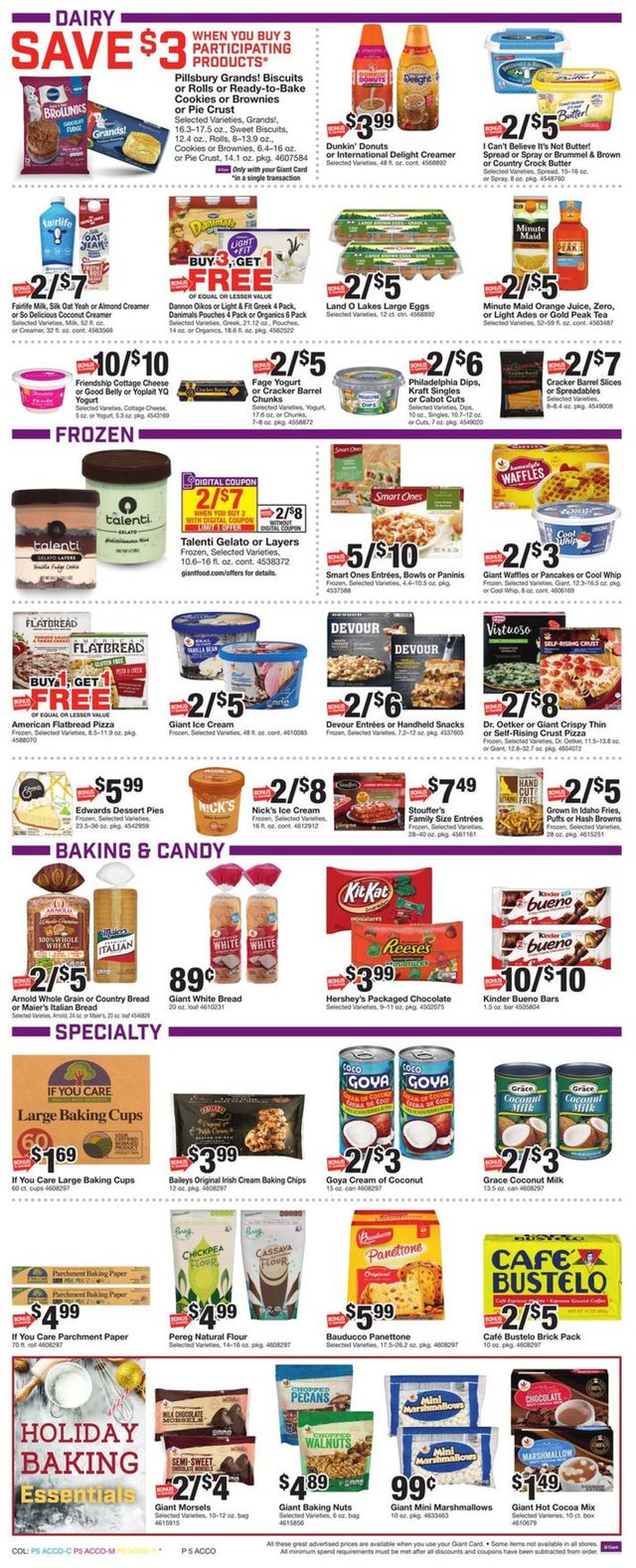 Giant Food Ad from 12/11/2020
