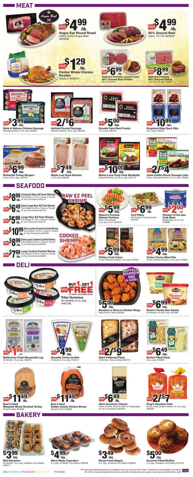 Giant Food Ad from 12/26/2020