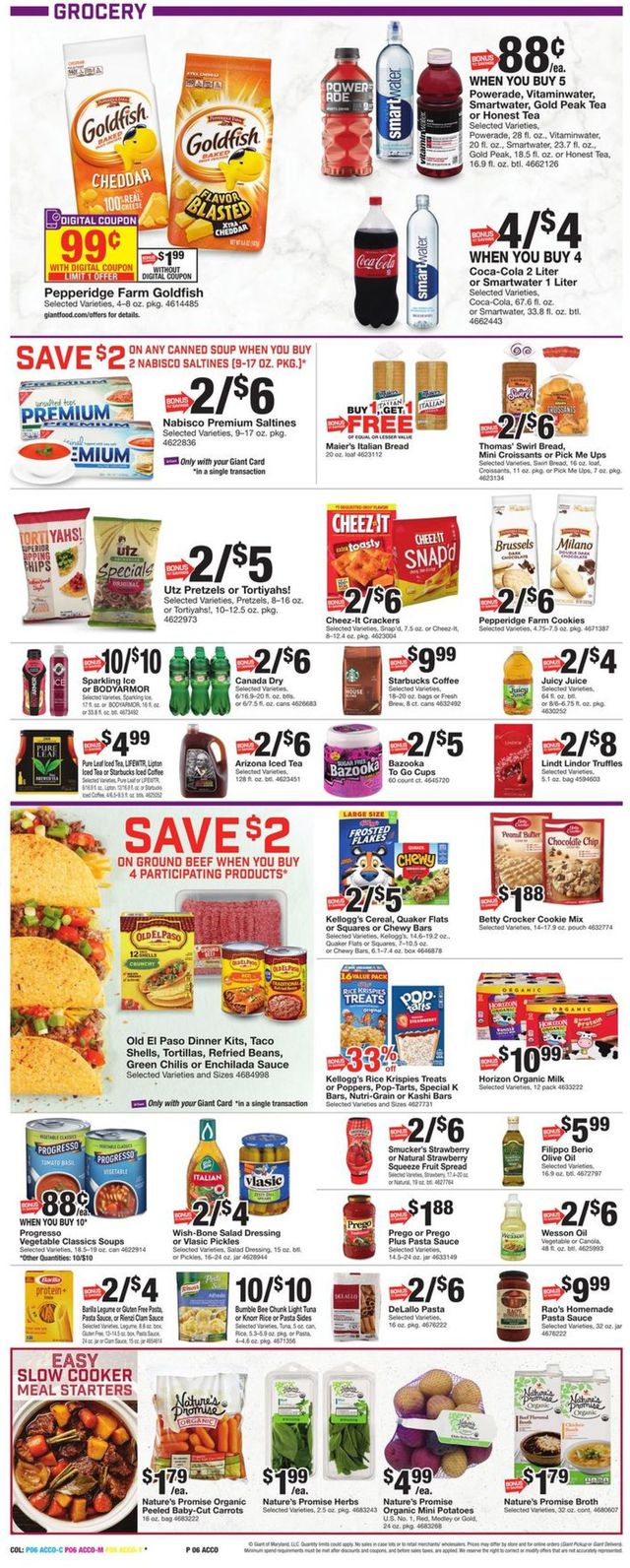 Giant Food Ad from 01/22/2021