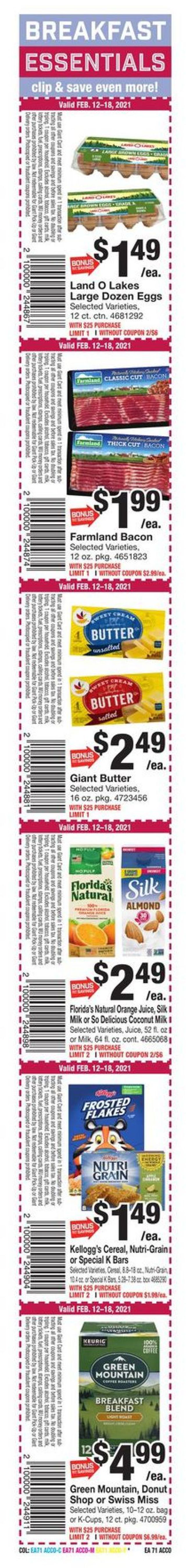 Giant Food Ad from 02/12/2021