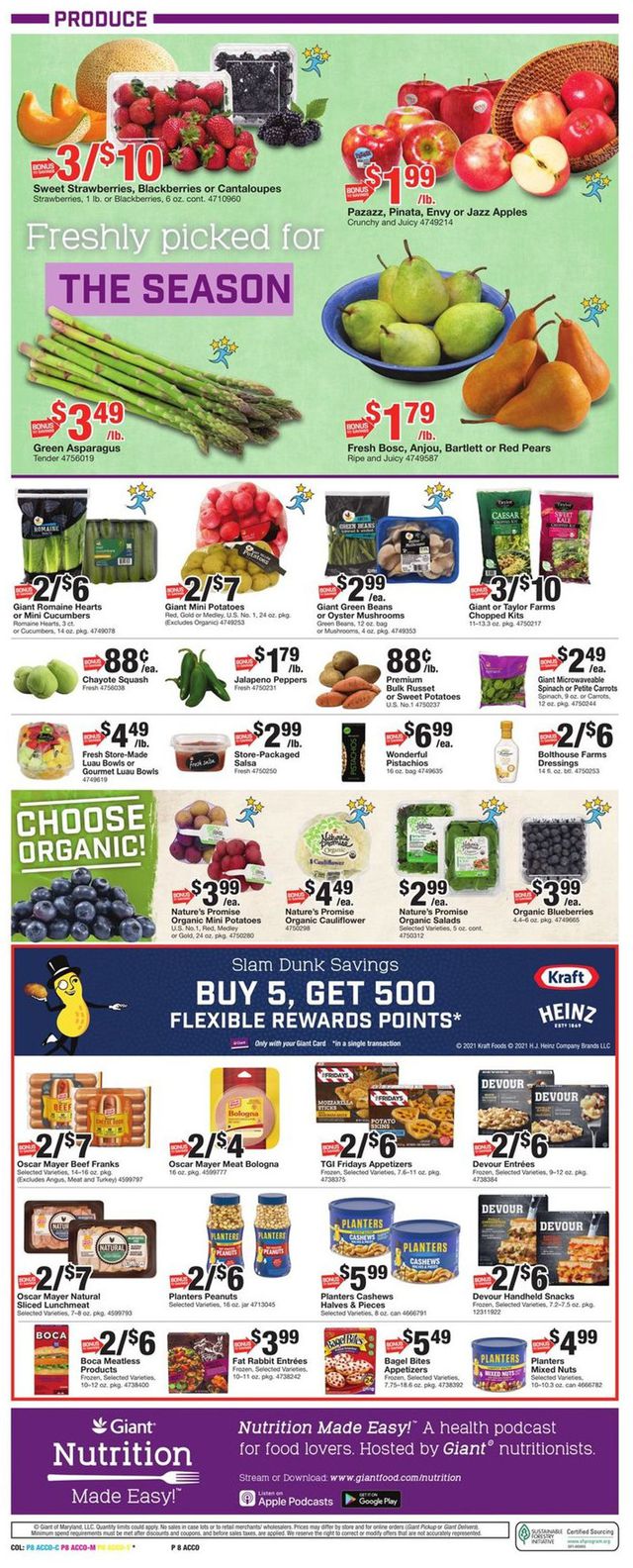 Giant Food Ad from 03/05/2021