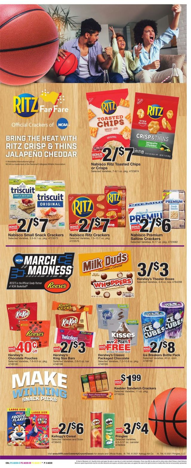 Giant Food Ad from 03/19/2021