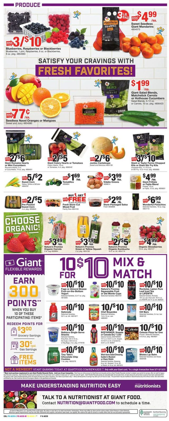 Giant Food Ad from 05/07/2021