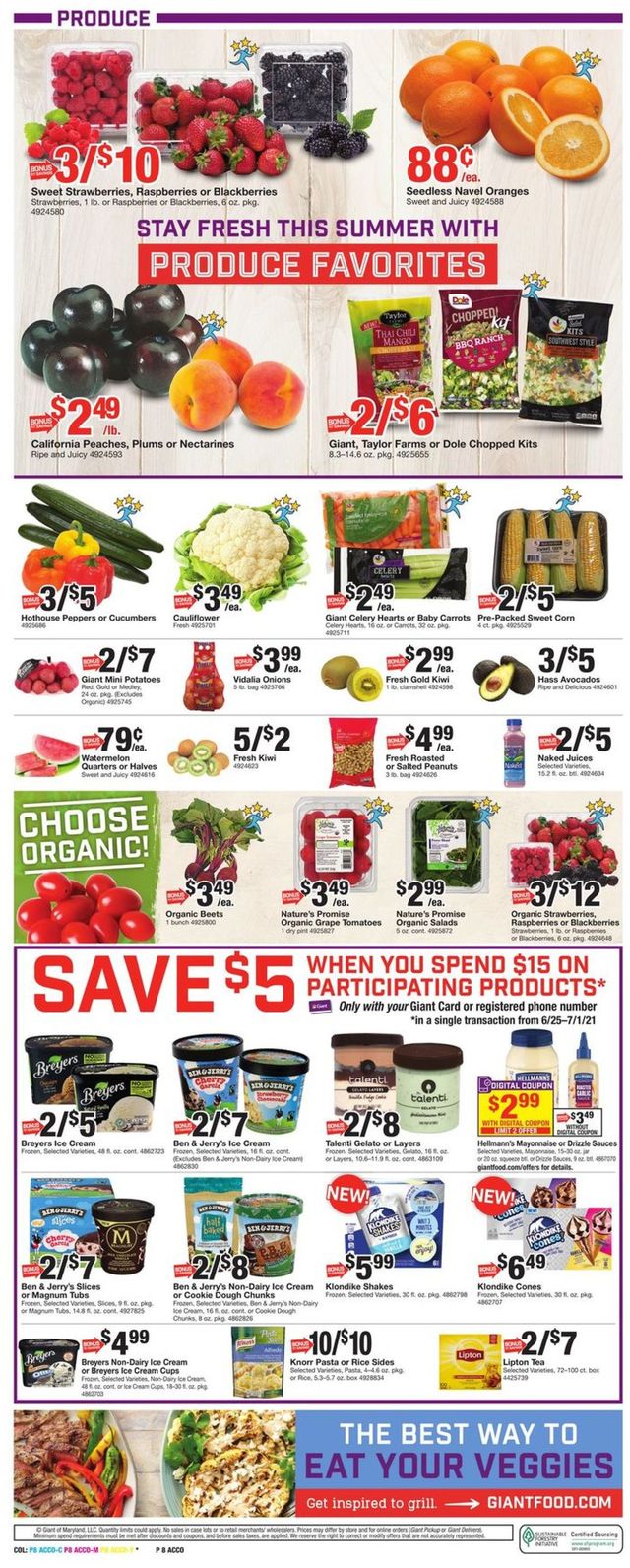 Giant Food Ad from 06/25/2021