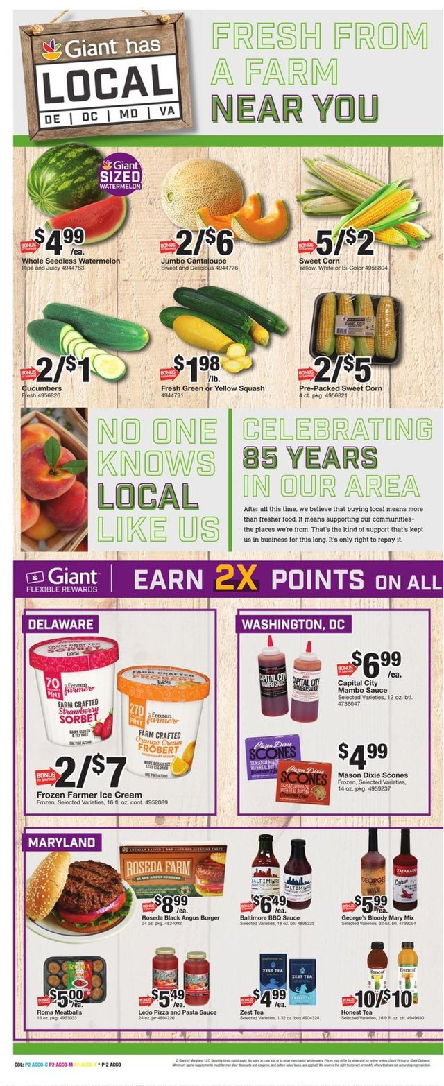 Giant Food Ad from 07/16/2021
