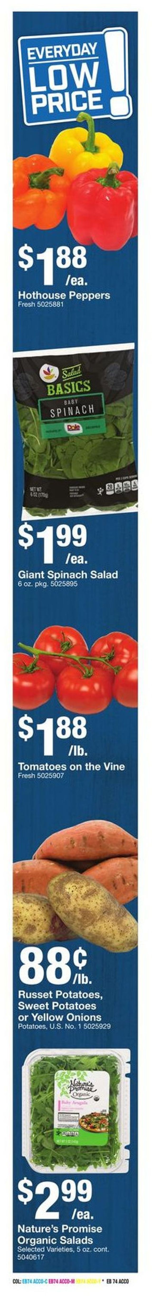 Giant Food Ad from 08/27/2021