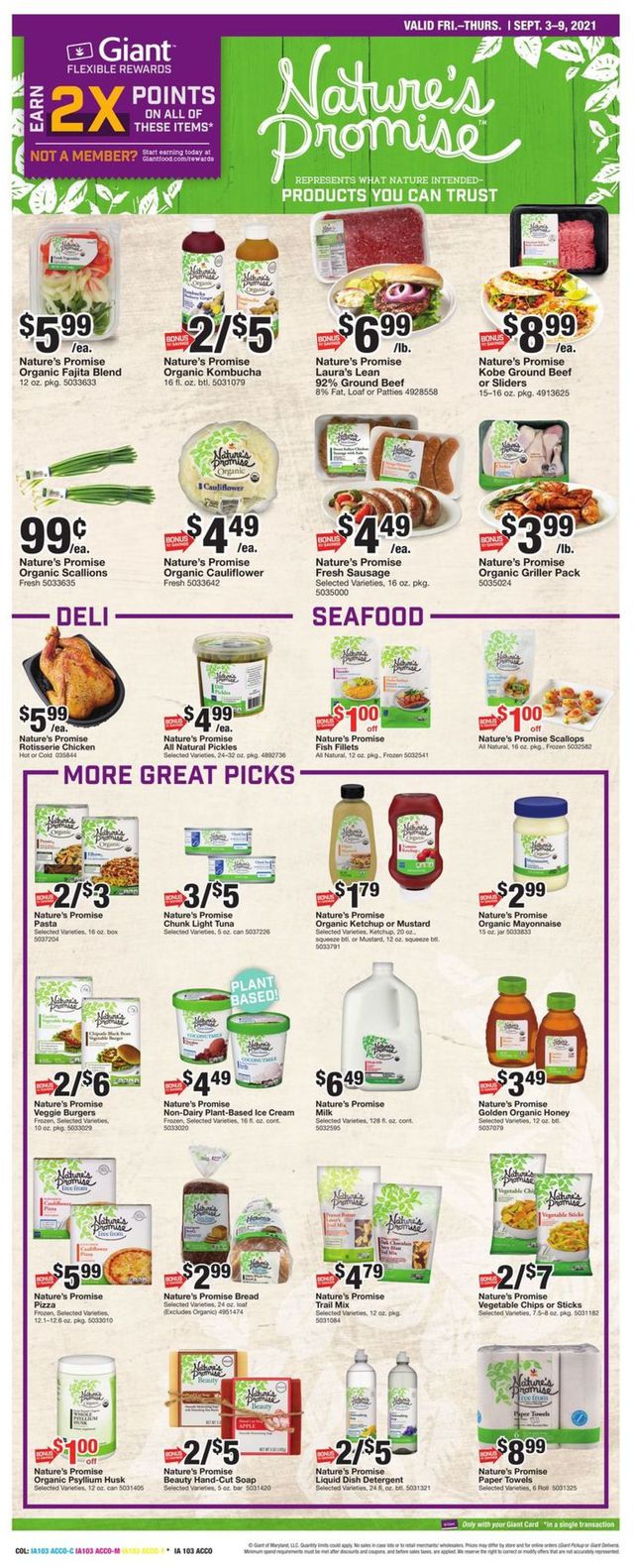 Giant Food Ad from 09/03/2021