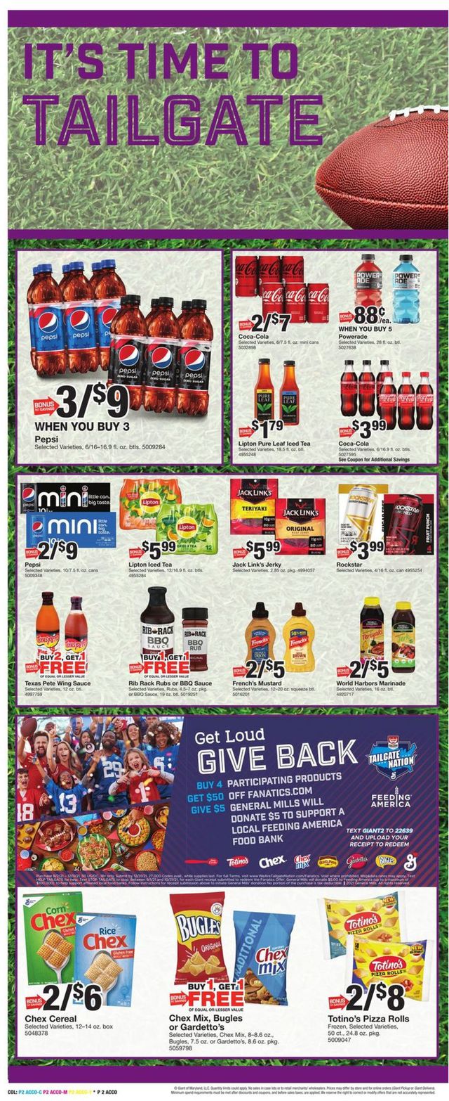 Giant Food Ad from 09/10/2021