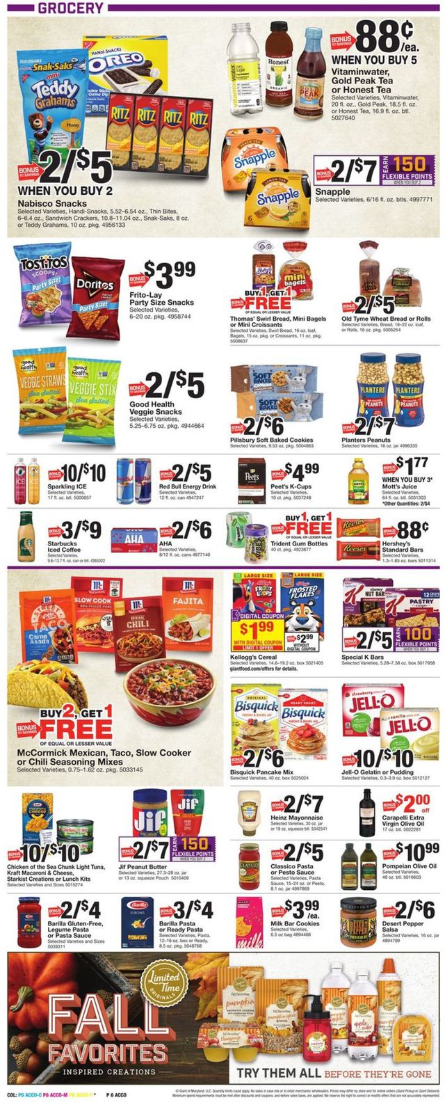 Giant Food Ad from 09/10/2021