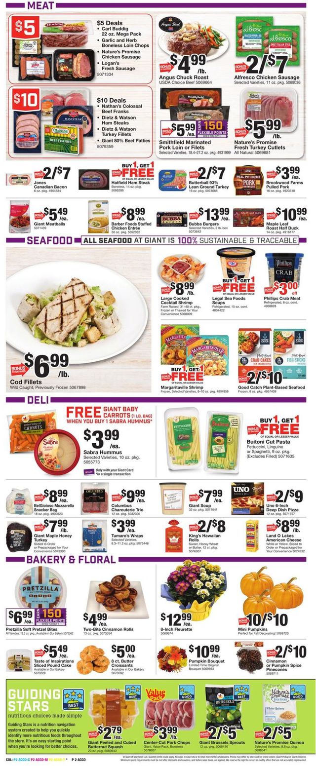 Giant Food Ad from 10/01/2021