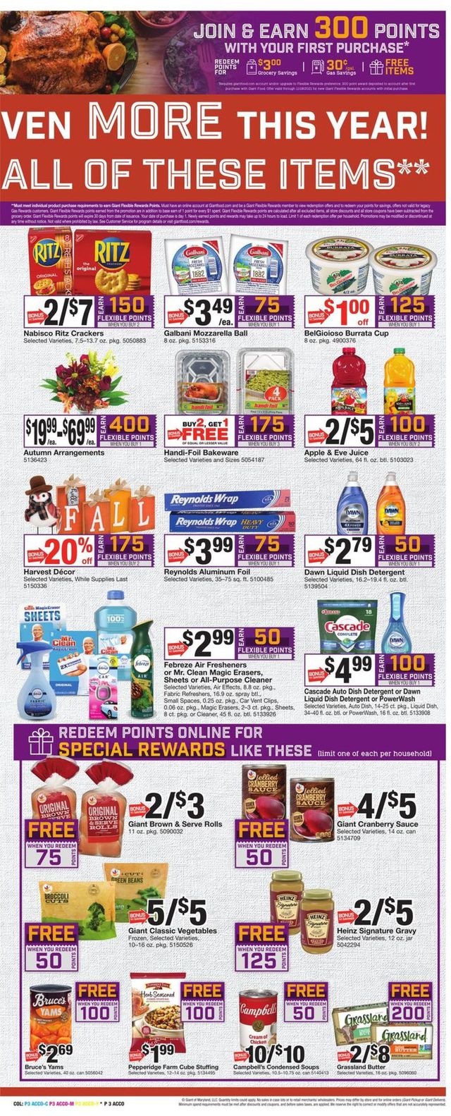 Giant Food Ad from 11/12/2021