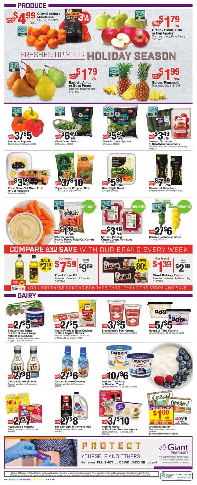 Giant Food Ad from 11/26/2021