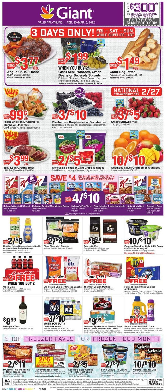 Giant Food Ad from 02/25/2022