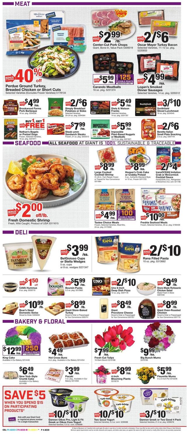 Giant Food Ad from 02/25/2022