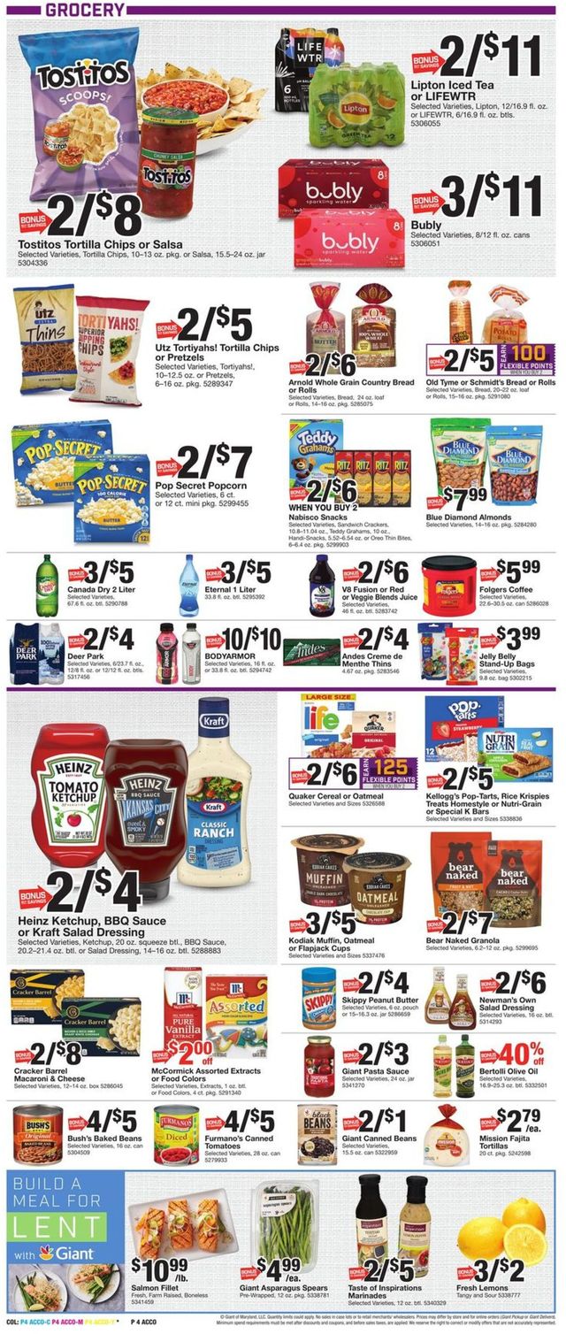 Giant Food Ad from 03/18/2022