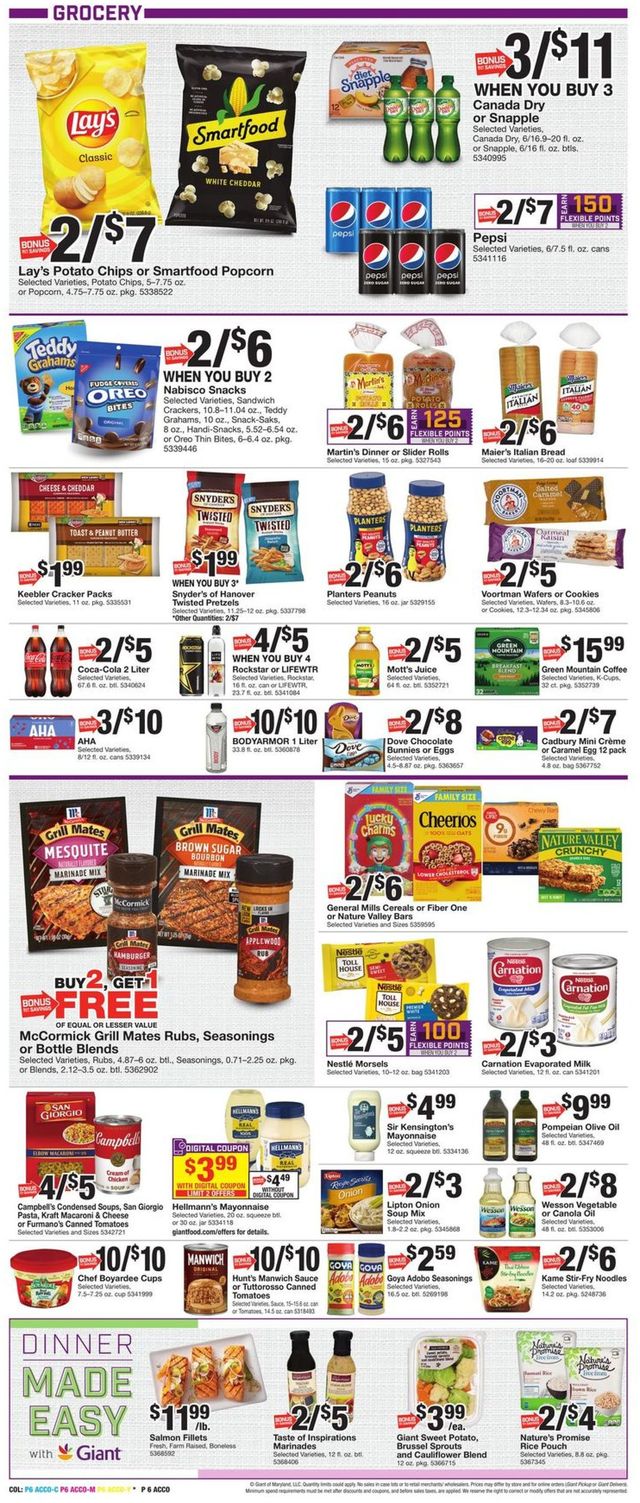 Giant Food Ad from 04/08/2022