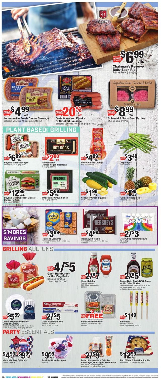 Giant Food Ad from 05/27/2022