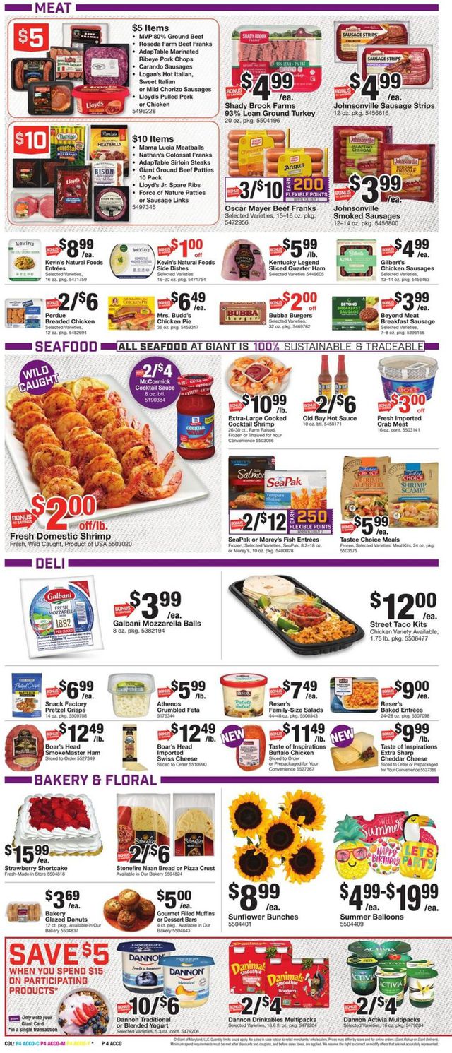 Giant Food Ad from 07/08/2022
