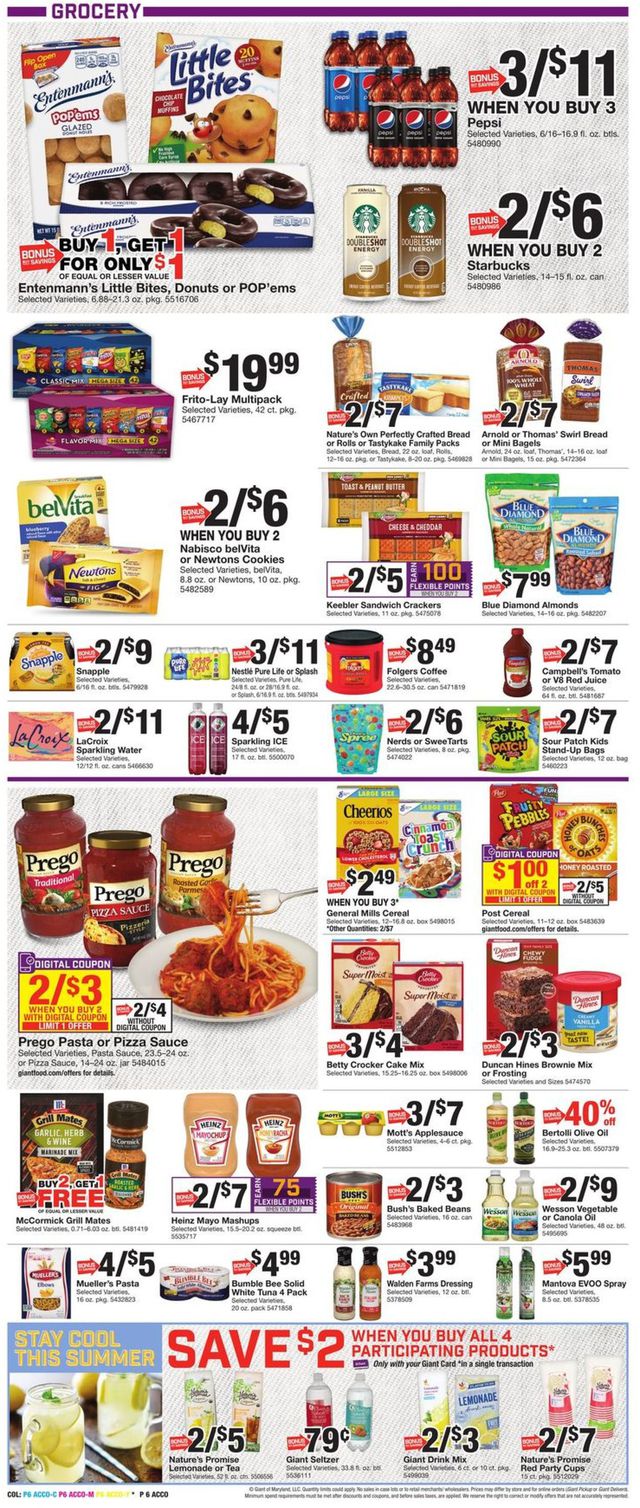 Giant Food Ad from 07/08/2022