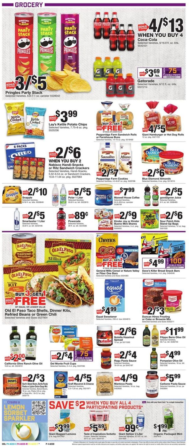 Giant Food Ad from 08/05/2022