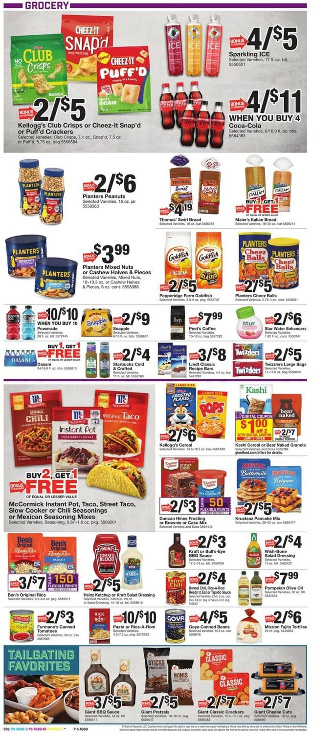 Giant Food Ad from 09/09/2022