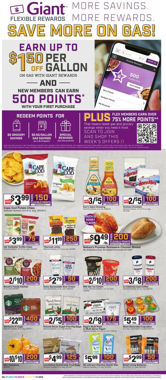 Giant Food Ad from 09/23/2022