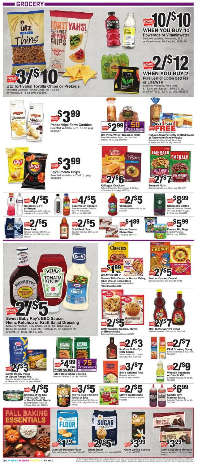 Giant Food Ad from 10/28/2022