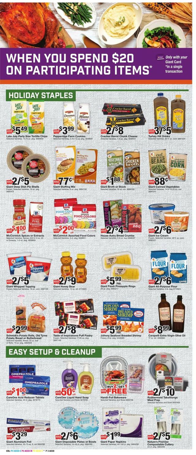 Giant Food Ad from 11/04/2022