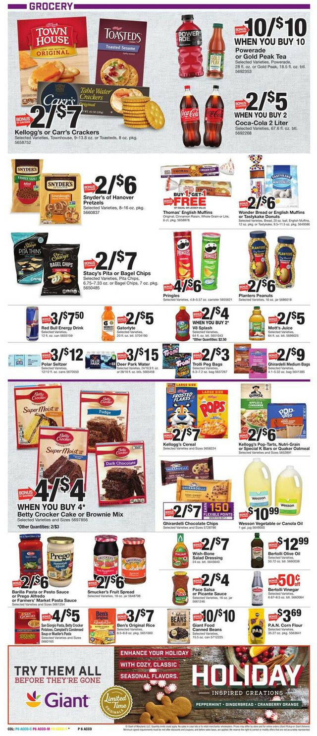 Giant Food Ad from 11/18/2022
