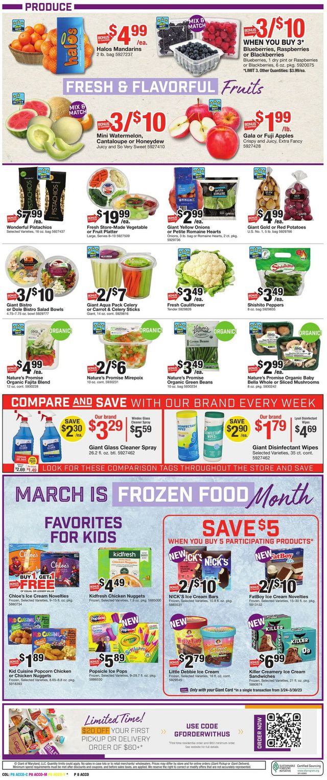 Giant Food Ad from 03/24/2023