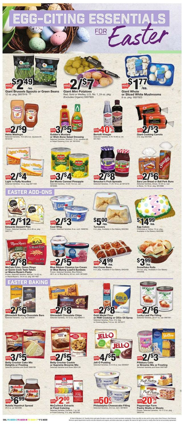 Giant Food Ad from 03/31/2023