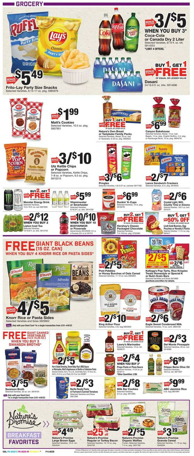 Giant Food Ad from 03/31/2023