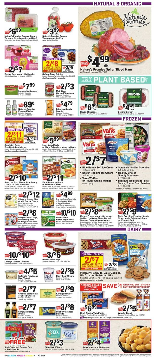 Giant Food Ad from 04/07/2023