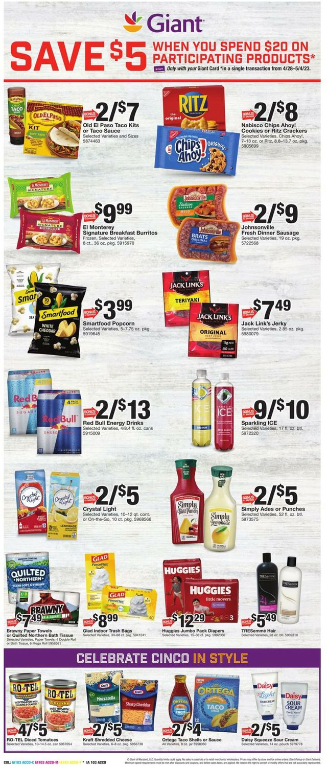 Giant Food Ad from 04/28/2023