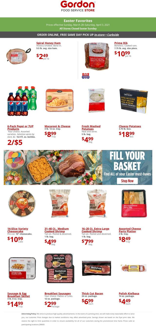 Gordon Food Service Store Ad from 03/28/2021