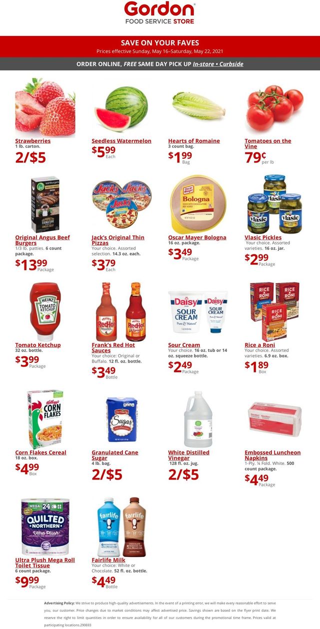 Gordon Food Service Store Ad from 05/16/2021