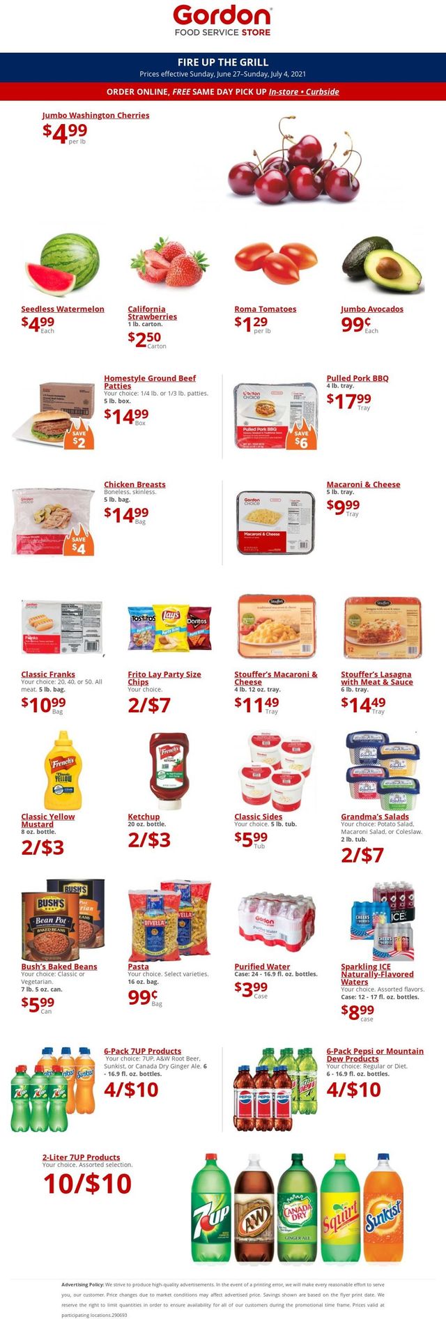 Gordon Food Service Store Ad from 06/27/2021