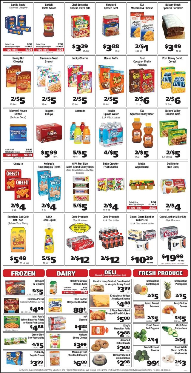 Grant's Supermarket Ad from 08/12/2020